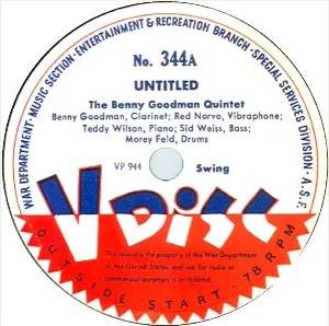 Pochette de Untitled / Peewee Speaks de The V‐Disc All Stars