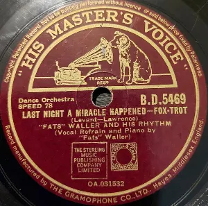 Pochette de Last Night a Miracle Happened / Hold Tight de Fats Waller and His Rhythm