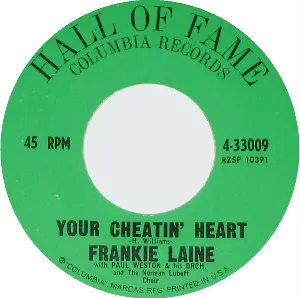 Pochette de Your Cheatin' Heart / Jezebel de Frankie Laine