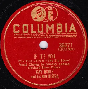 Pochette de If It's You / Harbor of Dreams de Ray Noble and His Orchestra