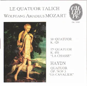Pochette 16e Quatuor K.428 / 17e Quatuor K.458 'La Chasse' / Haydn - Quatuor OP. 74 N° 3 'Le Cavalier'