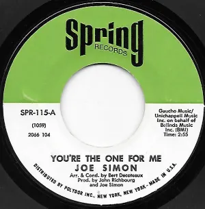 Pochette You're the One for Me / I Ain't Givin' Up