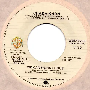 Pochette de We Can Work It Out de Chaka Khan