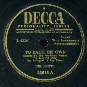 Pochette de To Each His Own / I Never Had a Dream Come True de The Ink Spots
