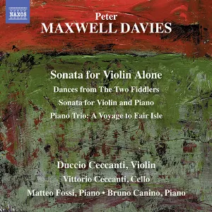 Pochette de Works For Violin de Bruno Canino - Sir Peter Maxwell Davies