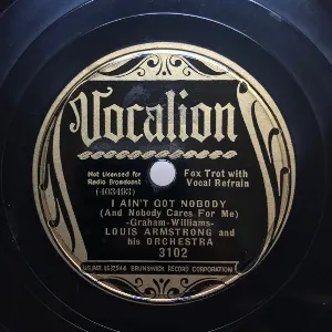 Pochette de I Ain’t Got Nobody (And Nobody Cares for Me) / Shine de Louis Armstrong & His Orchestra