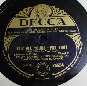 Pochette de It's All Yours / All or Nothing at All de Jimmy Dorsey and His Orchestra