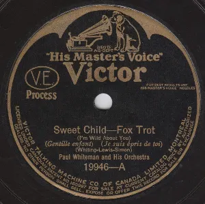 Pochette de Sweet Child / I Never Knew How Wonderful You Were de Paul Whiteman and His Orchestra