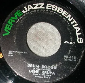 Pochette de Drum Boogie / Disc Jockey Jump de Gene Krupa