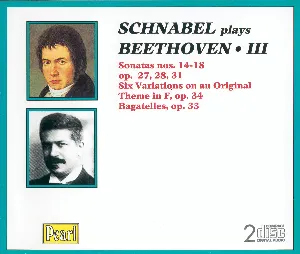 Pochette Schnabel plays Beethoven III