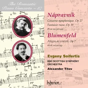 Pochette de The Romantic Piano Concerto, Volume 37: Nápravník: Concerto symphonique, op. 27 / Fantaisie russe, op. 39 / Blumenfeld: Allegro de concert, op. 7 de Alexander Titov - BBC Scottish Symphony Orchestra