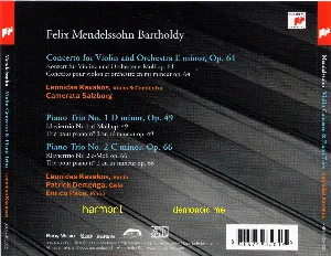 Pochette Violin Concerto E minor / PIano Trios Nos. 1 & 2