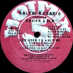 Pochette de You Used to Hold Me de Ralphi Rosario