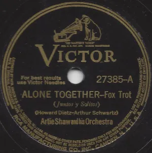 Pochette de Alone Together / Who's Excited? de Artie Shaw and His Orchestra