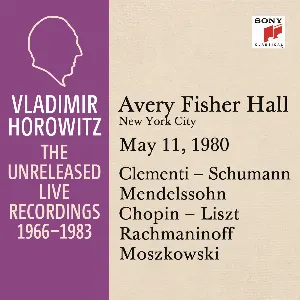 Pochette Vladimir Horowitz in Recital at Avery Fischer Hall New York City May 11 1980