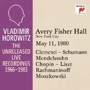 Pochette de Vladimir Horowitz in Recital at Avery Fischer Hall New York City May 11 1980 de Vladimir Horowitz