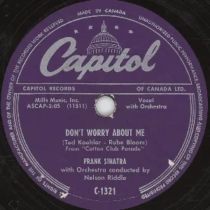 Pochette Don't Worry About Me / I Could Have Told You