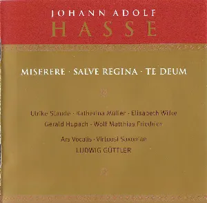 Pochette de Miserere / Salve Regina / Te Deum de Virtuosi Saxoniae - Ludwig Güttler - Johann Adolf Hasse