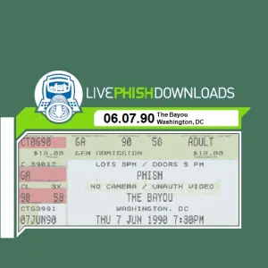 Pochette de 1990-06-07: The Bayou, Washington, DC, USA de Phish