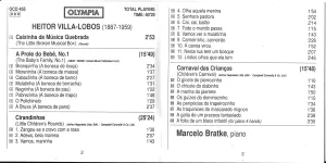 Pochette de Piano de Heitor Villa‐Lobos