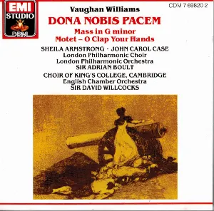Pochette Dona nobis pacem / Mass in G minor / O Clap Your Hands