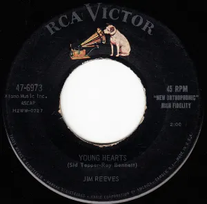 Pochette de Young Hearts / Two Shadows on Your Window de Jim Reeves