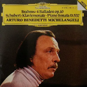 Pochette Brahms: 4 Balladen, op. 10 / Schubert: Klaviersonate, D. 537