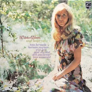Pochette de Willeke Alberti zingt liedjes van Toon Hermans, Herman van Veen, Wim Kan, Paul van Vliet, Seth Gaaikema, Wim Sonneveld de Willeke Alberti