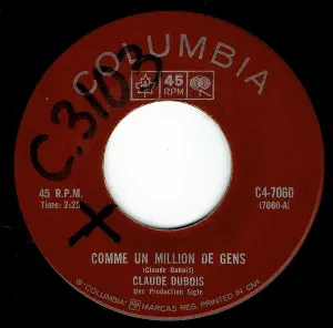 Pochette de Comme un million de gens / Dimension de Claude Dubois