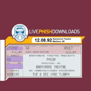 Pochette de 1992-12-08: Barrymore Theatre, Madison, WI, USA de Phish