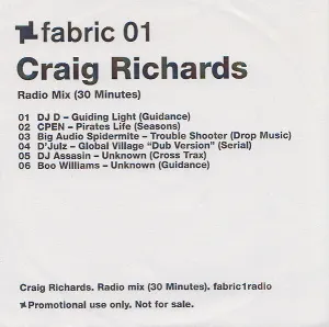 Pochette de Fabric 01 (Radio Mix) de Craig Richards