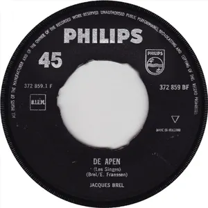 Pochette de De Apen de Jacques Brel