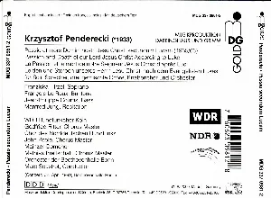 Pochette de Passio et mors Domini nostri Jesu Christi secundum Lucam de François Le Roux - Beethoven Orchester Bonn - WDR Rundfunkchor Köln - Marc Soustrot - NDR Chor - Krzysztof Penderecki