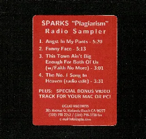 Pochette de Plagiarism (Radio Sampler) de Sparks