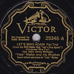 Pochette de Let's Sing Again / The More I Know You de Fats Waller and His Rhythm