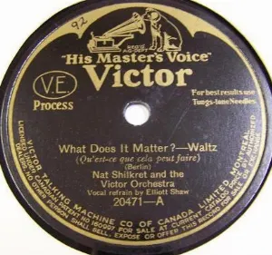 Pochette de What Does It Matter? / Hoosier Sweetheart de Nat Shilkret and His Orchestra