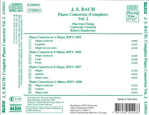 Pochette de Piano Concertos (Complete): Volume 2, BWV 1055 - 1058 de Róbert Stankovský - Johann Sebastian Bach - Hae Won Chang