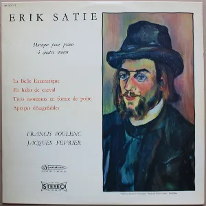 Pochette de Musique pour piano à quatre mains de Francis Poulenc - Erik Satie