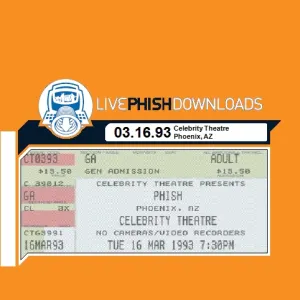 Pochette de 1993-03-16: Celebrity Theatre, Phoenix, AZ, USA de Phish