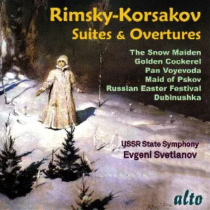 Pochette de Suites & Overtures de Nikolai Rimsky‐Korsakov - State Academic Symphony Orchestra of Russia “Evgeny Svetlanov” - Yevgeny Svetlanov
