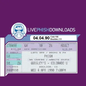 Pochette de 1990-04-04: Quigley's, University of Colorado, Boulder, CO, USA de Phish