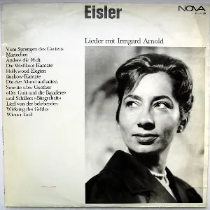Pochette de Lieder mit Irmgard Arnold de Hanns Eisler