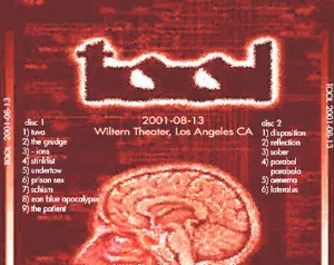Pochette 2001-08-13: Wiltern Theatre Los Angeles, CA, USA