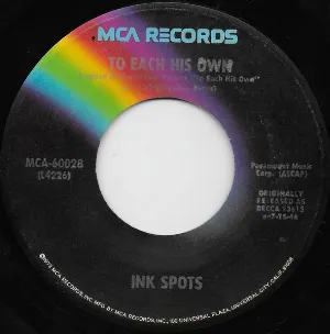 Pochette de To Each His Own / The Gypsy de The Ink Spots