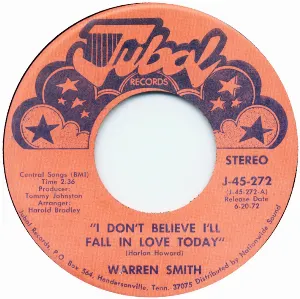 Pochette I Don’t Believe I’ll Fall in Love Today / Did You Tell Him