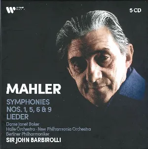 Pochette de Mahler: Symphonies Nos. 1, 5, 6, 9 & Lieder de Philharmonia Orchestra - Sir John Barbirolli - Gustav Mahler - Dame Janet Baker - Berliner Philharmoniker - Hallé Orchestra