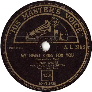 Pochette My Heart Cries for You / I Remember the Cornfields