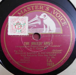 Pochette de The Breeze and I / Blue Rain de Tommy Dorsey and His Orchestra - Charlie Barnet and His Orchestra