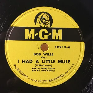 Pochette de I Had a Little Mule / Blues for Dixie de Bob Wills and His Texas Playboys