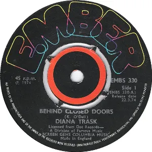 Pochette de Behind Closed Doors de Diana Trask